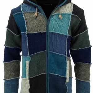 Colorful Patched Funky Wool Jacket for winter