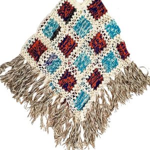 Hand Knitted Wool Crochet Poncho