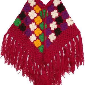 Hand Knitted Wool Crochet Poncho