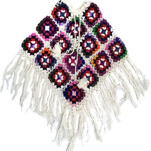 Hand Knitted Wool Crochet Poncho