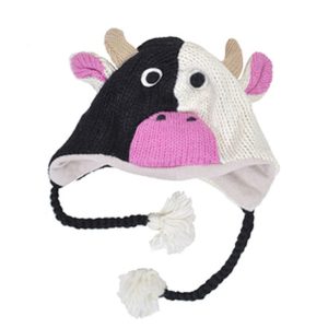 Knitted Fleece-lined Animal Hats