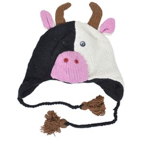 Knitted Fleece-lined Animal Hats