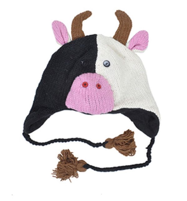 Knitted Fleece-lined Animal Hats