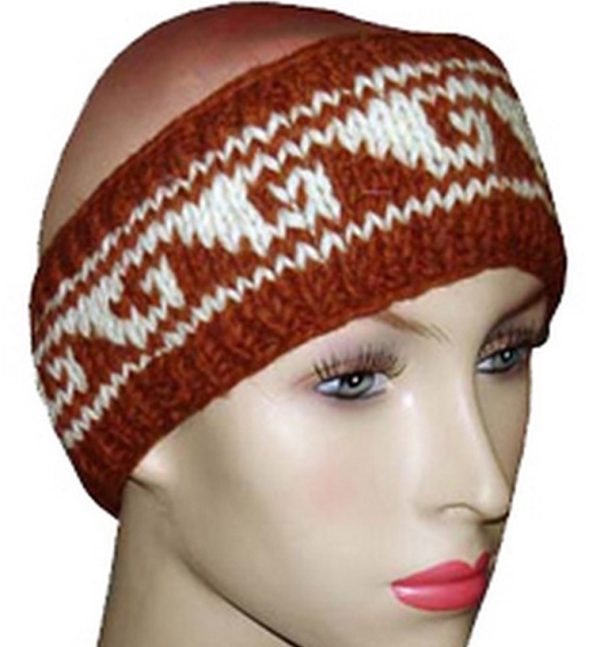 Brown Tone Knitted Headband for Women