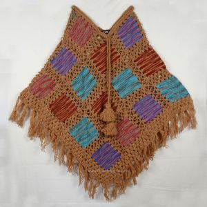 Hand Knitted Wool Crochet Poncho