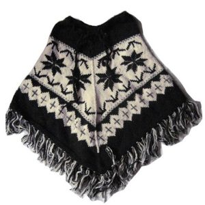 Hand Knitted Wool Crochet Poncho
