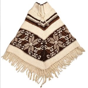 Hand Knitted Wool Crochet Poncho