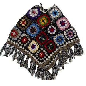 Hand Knitted Wool Crochet Poncho