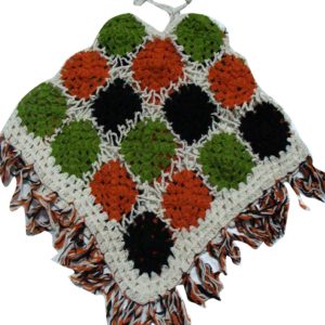 Hand Knitted Wool Crochet Poncho