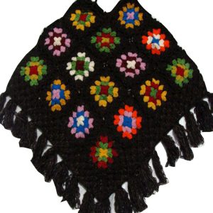Hand Knitted Wool Crochet Poncho