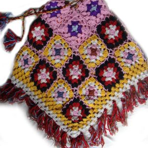 Hand Knitted Wool Crochet Poncho