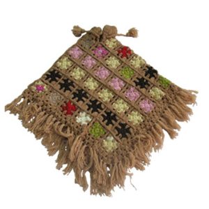 Hand Knitted Wool Crochet Poncho
