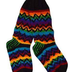 Handmade Knit hippie wool socks