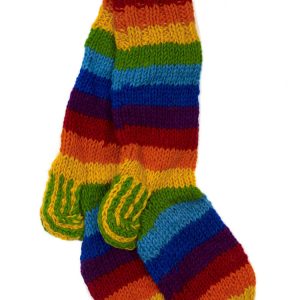Rainbow Colored Thick Woolen Socks