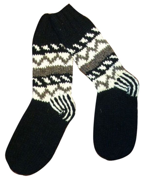 Handmade Knit hippie wool socks