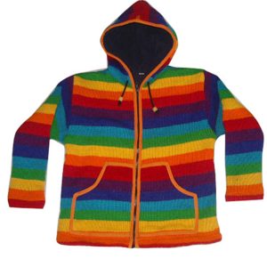 Handmade Hippie Wool Jacket: Pure Wool