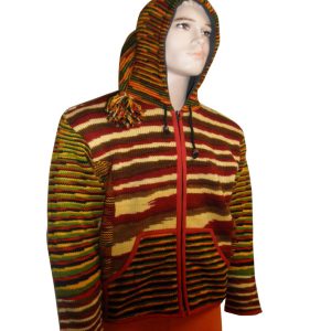 Handmade Hippie Wool Jacket: Pure Wool