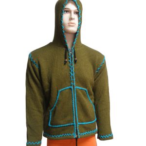 Handmade Hippie Wool Jacket: Pure Wool