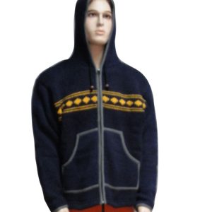 Handmade Hippie Wool Jacket: Pure Wool