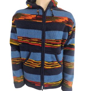 Handmade Hippie Woman Wool Jacket: Pure Wool