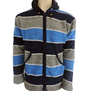 Handmade Hippie Woman Wool Jacket: Pure Wool