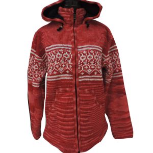 Handmade Hippie Woman Wool Jacket: Pure Wool