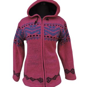 Handmade Hippie Woman Wool Jacket: Pure Wool