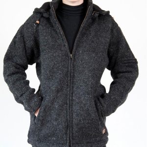 Handmade Hippie Woman Wool Jacket: Pure Wool