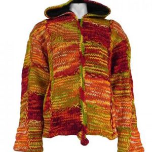 Handmade Hippie Woman Wool Jacket: Pure Wool
