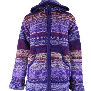 Handmade Hippie Woman Wool Jacket: Pure Wool