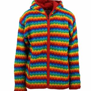 Handmade Hippie Woman Wool Jacket: Pure Wool