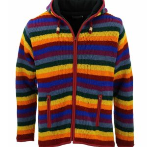 Handmade Hippie Woman Wool Jacket: Pure Wool