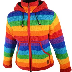 Handmade Hippie Woman Wool Jacket: Pure Wool