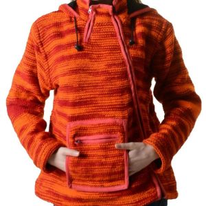 Handmade Hippie Woman Wool Jacket: Pure Wool