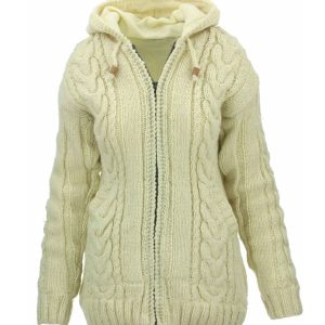 Handmade Hippie Woman Wool Jacket: Pure Wool