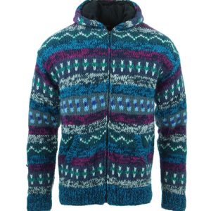 Handmade Hippie Woman Wool Jacket: Pure Wool