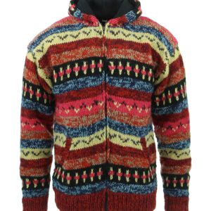 Handmade Hippie Woman Wool Jacket: Pure Wool