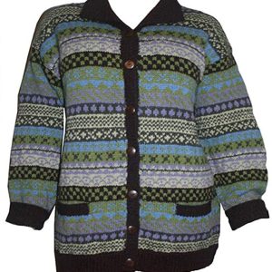 Handmade Hippie Woman Wool Jacket: Pure Wool