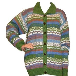 Handmade Hippie Woman Wool Jacket: Pure Wool