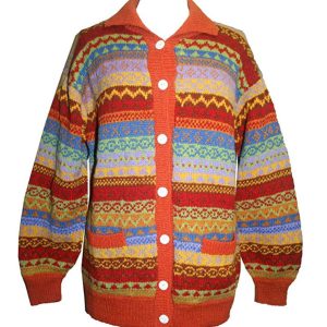 Handmade Hippie Woman Wool Jacket: Pure Wool