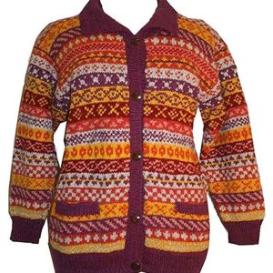 Handmade Hippie Woman Wool Jacket: Pure Wool