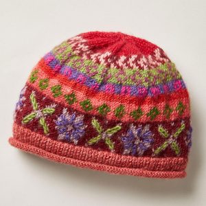 Handmade knit Wool beanie