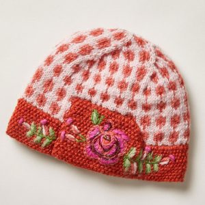 Handmade knit Wool beanie