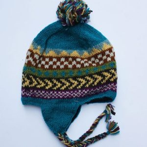 Handmade Wool Colorful Fleece-lined Earflap Hat