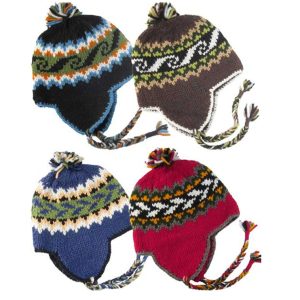 Handmade Wool Colorful Fleece-lined Earflap Hat