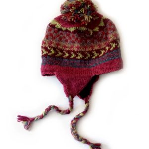 Handmade Wool Colorful Fleece-lined Earflap Hat