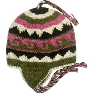 Handmade Wool Colorful Fleece-lined Earflap Hat