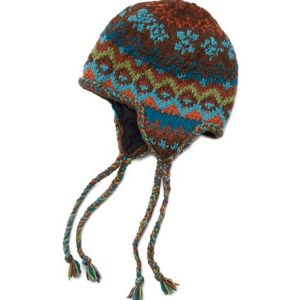 Handmade Wool Colorful Fleece-lined Earflap Hat