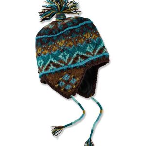 Handmade Wool Colorful Fleece-lined Earflap Hat