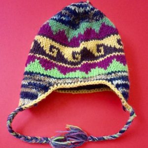 Handmade Wool Colorful Fleece-lined Earflap Hat